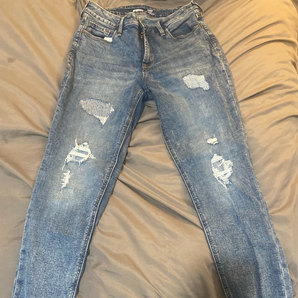 Old Navy Super Skinny High Waist Distressed Jeans